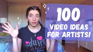 100 Video Ideas for Art Youtubers! ☆ Youtube Video Ideas for Artists +