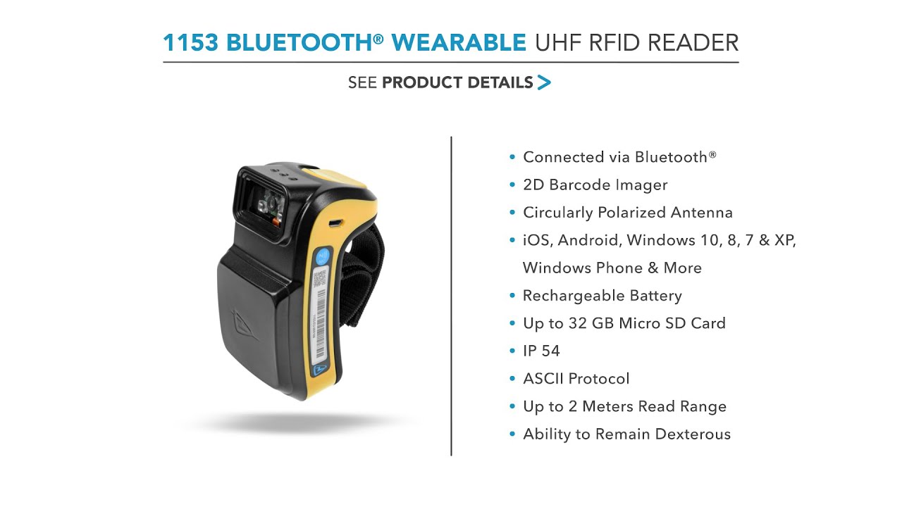 TSL 1153 Bluetooth® Wearable UHF RFID Reader