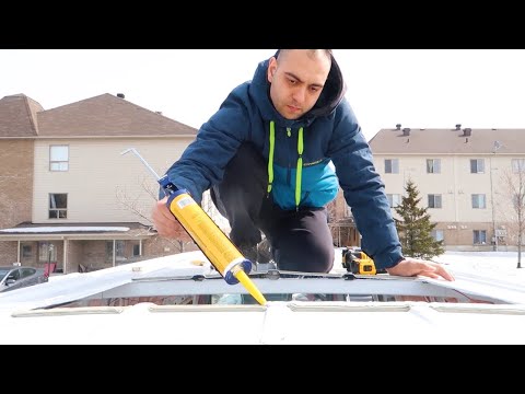 DIY CAMPER VAN CONVERSION - Installing Windows, Vent and Skylight