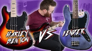 Video thumbnail for Harley Benton JB-75 vs MIM Fender Standard Jazz Bass! by Patrick Hunter