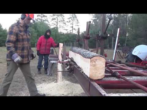 Foley Belsaw Sawmill Powered By Ford 8N Tractor