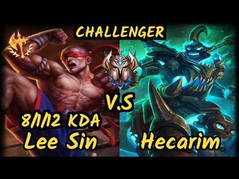 XL Caedrel (LEE SIN) vs HECARIM - 8/1/12 KDA JUNGLE CHALLENGER GAMEPLAY - EUW