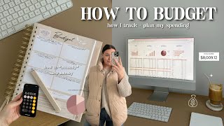 how to budget and *actually* save money 💸 how I track + plan my spendi