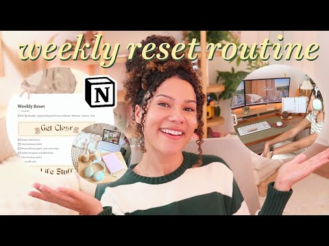 WEEKLY RESET ROUTINE🎧📋 - body doubling productivity time!
