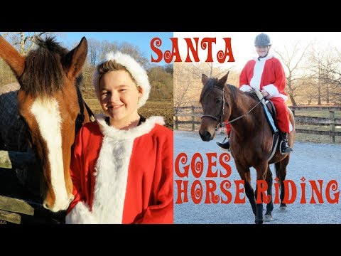 Santa Goes Horse Riding! | Crazy8Family