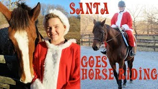 Santa Goes Horse Riding! | Crazy8Family