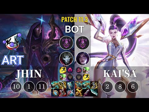 RJ Art Jhin vs Kai'Sa Bot - KR Patch 11.3