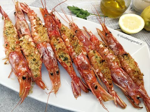 Gamberoni al forno gratinati