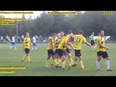 Skrót meczu Pucharu Polski: KS Żupawa - KS Wola Baranowska (05.08.2018)