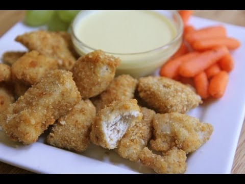 Homemade Chicken Nuggets + Honey Mustard Dipping Sauce Recipe