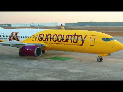 Sun Country Airlines custom aircraft livery: Minnesota Gopher Athletics