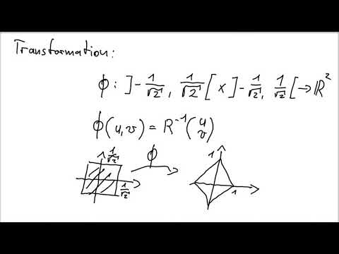 Beispiele der Integrationsrechung  Transformationsformel mit Drehmatrix
