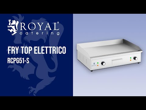 Video - Fry top elettrico - 727 x 420 mm - Royal Catering - Liscio - 4400 W