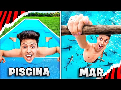 POOL vs BATHTUB vs RIVER vs SEA - WATER CHALLENGE!