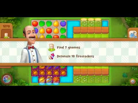 Gardenscapes Level 1270 Walkthrough "No Boosters Used"