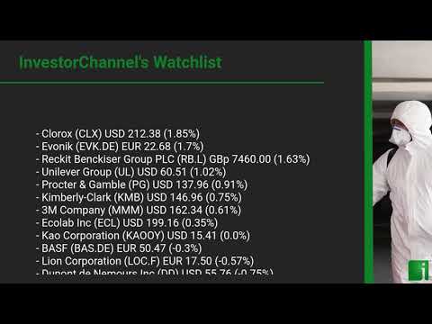InvestorChannel's Disinfection Watchlist Update for Tuesday, September 22, 2020, 16:30 EST