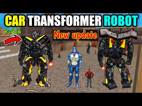 car transformer robot in rope hero vice town new update | rope hero vice town new update