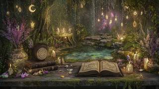 Arcane Starlight Grove 🔮📖 Celestial Magic, Ancient Spellbooks & Relaxing Fantasy Music
