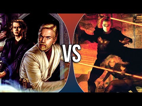 VS | Obi-Wan Kenobi & Anakin Skywalker vs Darth Bane and Darth Zannah