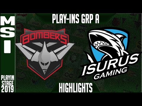 BMR vs ISG Highlights | MSI 2019 Play-In Stage - Group A Day 1 | Bomber vs Isurus