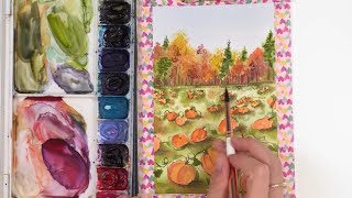 Paint A Watercolour Pumpkin Patch!
