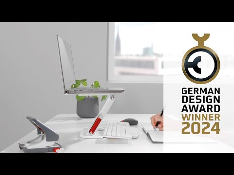 Laptopstandaard Leitz Ergo verstelbare multihoek grijs