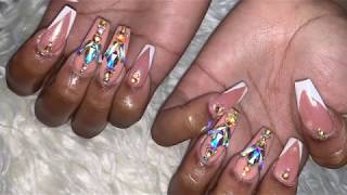 Acrylic Nails Tutorial | Nude Chrome Nails