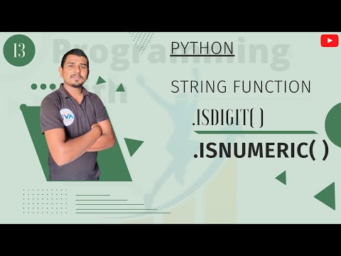String Isdigit Function String Isnumeric Function In Pythonhindi String Isdigit Avitsupaul
