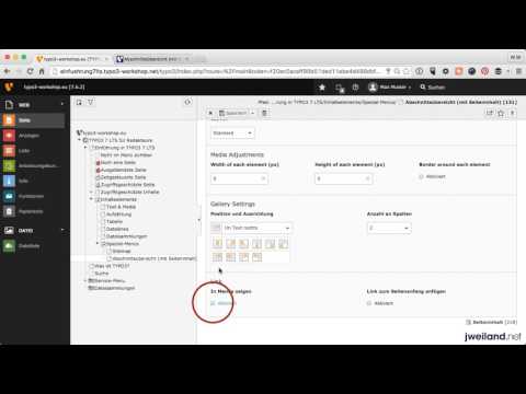 Teil 20: Das Inhaltselement "Spezial-Menüs" (TYPO3 7 LTS für Redakteure)