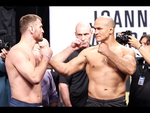 UFC 211 ceremonial weigh-in staredowns