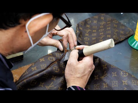 Process of Restoring OLD LOUIS VUITTON Bag. Korean Restoration Artisan.