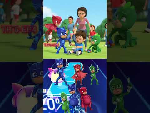 PJ Masks are snatching an ice cream from a child.🆚 Owlette 🆚 Gekko X Dance Song Tiles Hop EDM Rush