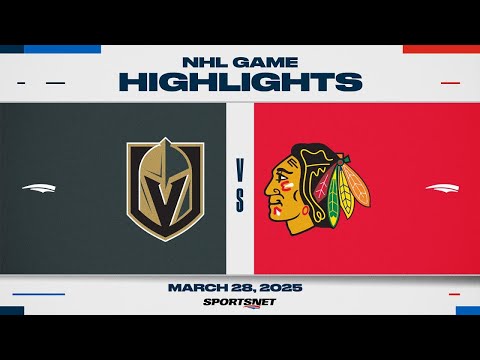 NHL Highlights | Golden Knights vs. Blackhawks - March 28, 2025