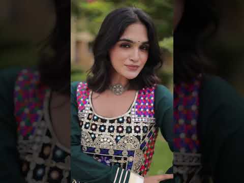 Rayon Gota Patti and Mirror Work Navratri Gown with Blouse