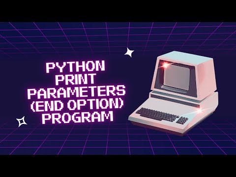 Python Print Parameters End Option Program Practical Theory
