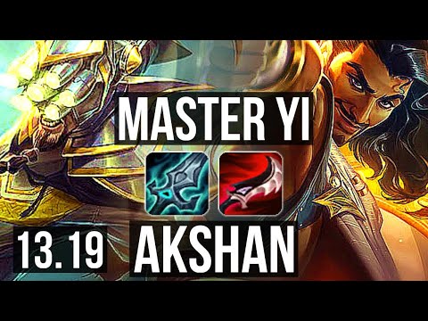 YI vs AKSHAN (MID) | 2.1M mastery, Legendary, 11/2/4 | TR Diamond | 13.19