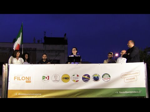 Comizio della coalizione "Continuiamo Insieme" - Flavio Filoni Sindaco - 8 giugno 2022
