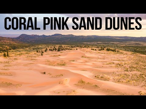 Drone CORAL PINK SAND DUNES, Utah- Earth From Above 4K