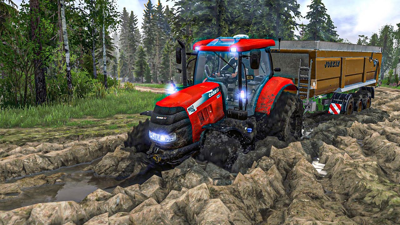 Case IH 160CVX is Buried Up To the Hood