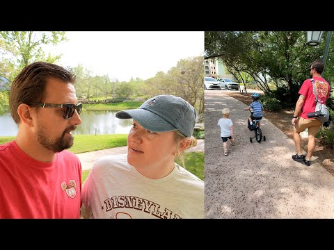 Disney's Saratoga Springs Staycation! Room Tour, Exploring The Resort On Bikes & Hidden Mickey Hunt!