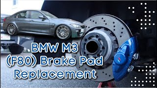 BMW F80 M3 Brake Pad Replacement - DIY and no special tools needed