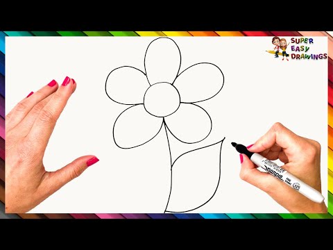 How To Draw A Flower Step By Step 🌼 Flower Drawing Easy