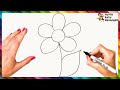 How To Draw A Flower Step By Step 🌼 Flower Drawing Easy