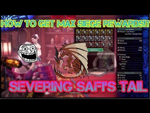 MHW ICEBORNE| BEST WAY TO SEVER SAFI'JIVAS TAIL AND MAX REWARDS!