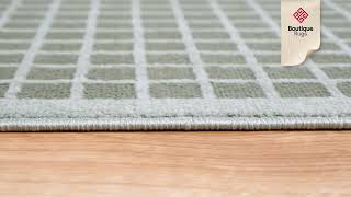 Hafwen Olive Grid Area Rug