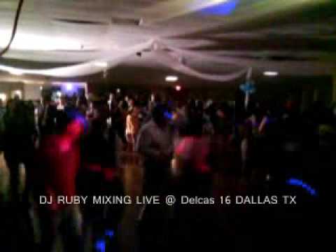 DJ RUBY at Delcas 16 Dallas Tx Dancing to Sonidito