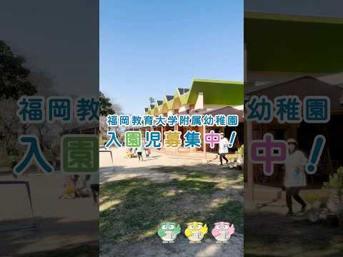 「自然の中で生きる力を育む」福岡教育大学附属幼稚園　園児募集