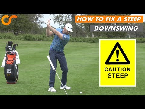 Part of a video titled HOW TO FIX A STEEP DOWNSWING - YouTube