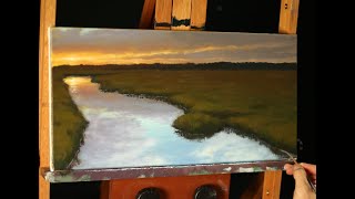 Download lagu Time lapse painting a sunset and stream in acrylic with Tim Gagnon mp3
