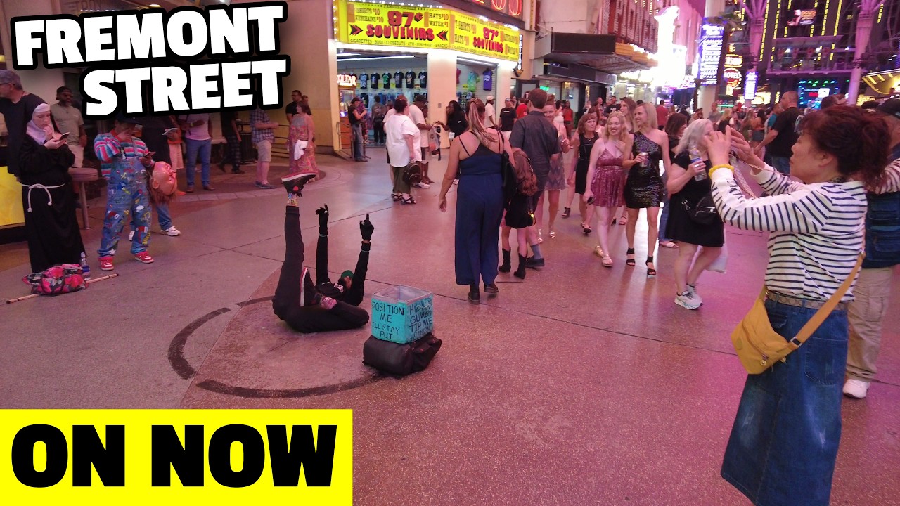 FREMONT STREET / Downtown Las Vegas - Walking The Fremont Street Experience (Replay)